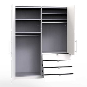 Kleiderschrank Genayas in Trüffelfarben und Cremeweiss – Ansicht 6