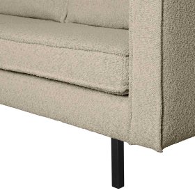 Zweisitzer Sofa Retrostil Catanias in Beige mit Vierfußgestell aus Metall – Ansicht 7