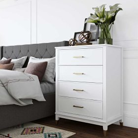 Kommode mit Schubladen Turex in Weiß 106 cm hoch - 76 cm breit – Ansicht 2
