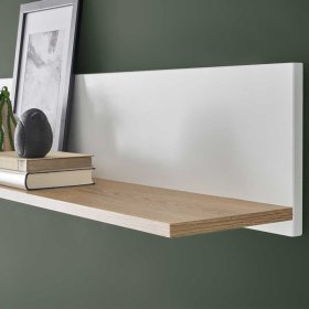 Wohnzimmer Wohnwand Saladd in Wildeichefarben und Weiß (vierteilig) – Ansicht 17