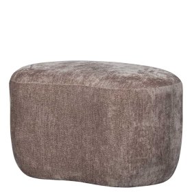 Sitzhocker Vasteca in organischer Form aus Chenillegewebe – Ansicht 1