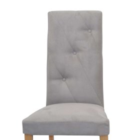 Stühle mit hoher Lehne Sanfetra in Taupe und Eichefarben (2er Set) – Ansicht 3