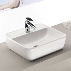 Aufsatz Waschbecken Besdos aus Keramik in Weiß – Ansicht 2