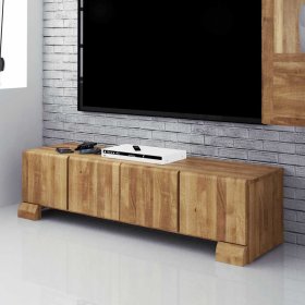 TV Board Sascora aus Wildeiche Massivholz im Landhausstil – Ansicht 2