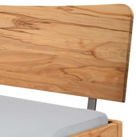 Doppelbett modern Wildbuche Evanuela mit Vierfußgestell aus Metall 84 cm hoch – Ansicht 4