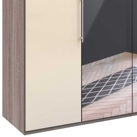 Schlafzimmerkleiderschrank Tellaro 3 türig mit Spiegel – Ansicht 4