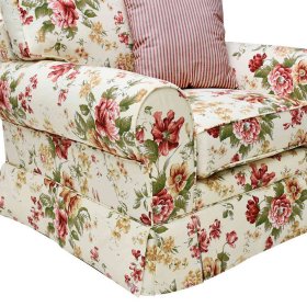 Blumen Motiv Sessel Dexter im Landhausstil mit Armlehnen – Ansicht 6