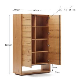 Wohnzimmer Schrank Blax im Skandi Design in Eichefarben – Ansicht 10