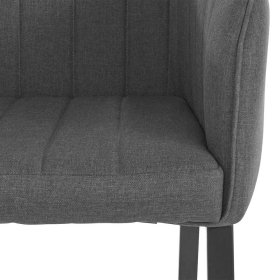 Esszimmerarmlehnstuhl Halkano in Anthrazit mit Gestell aus Metall (2er Set) – Ansicht 7