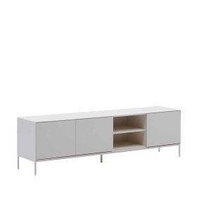 Weißes Fernsehboard Miobelda in modernem Design 195 cm breit – Ansicht 1