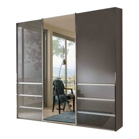Schlafzimmerschrank Askola mit Schwebetüren 250 cm breit – Ansicht 1