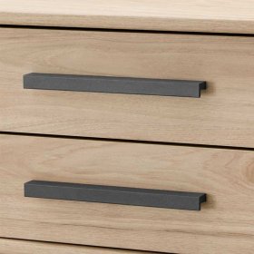 Design Möbel Set Bruvena in Eiche Optik und Dunkelgrau für Schlafzimmer (vierteilig) – Ansicht 8