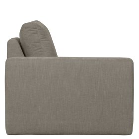 Sofa Element mit Armlehne links Fredoco in Grau Rücken echt bezogen – Ansicht 5
