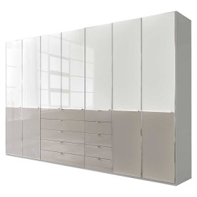 Drehtürschrank Latina in modernem Design Front glasbeschichtet – Ansicht 1