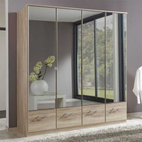 Schlafzimmer Kleiderschrank Tyago mit Spiegeltüren – Ansicht 1