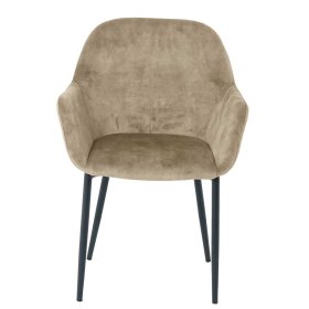 Esszimmerarmlehnstuhl Set Danatura in Beige aus Samt (2er Set) – Ansicht 2