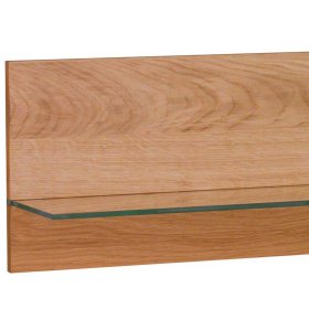 Wand Wohnzimmerregal Persia in Eichefarben mit Glas Ablage – Ansicht 4