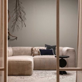 Ecksofa Danita aus Cord im Skandi Design – Ansicht 12
