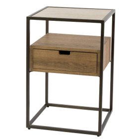 Nachtschrank Loupega im Industry und Loft Stil 60 cm hoch – Ansicht 1