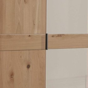 XL Drehtürenkleiderschrank Vericia in Eiche Bianco & Champagner 344 cm breit – Ansicht 6