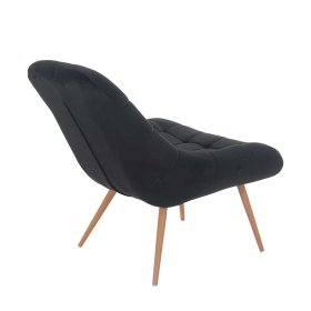 Samt Polstersessel Paryra in Schwarz im Retro Design – Ansicht 6
