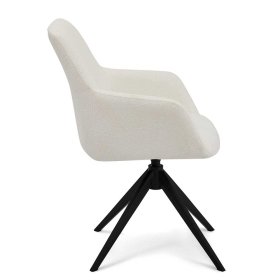 Esszimmerstuhl Cryston mit Armlehnen um 360 Grad drehbar (2er Set) – Ansicht 4