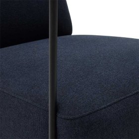 Blauer Polstersessel Laduvia in modernem Design mit Metall Armlehnen – Ansicht 8