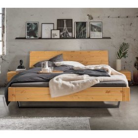 Doppelbett Grossi im Industry und Loft Stil aus Kiefer Massivholz – Ansicht 2
