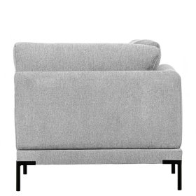 Eckelement Modul Sofa Kahilke in Hellgrau mit Vierfußgestell aus Metall – Ansicht 7