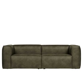 Recyclingleder Sofa Piranav in Oliv Grün modern – Ansicht 5
