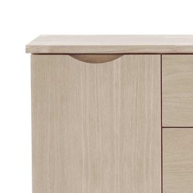 Esszimmer Anrichte Vurian aus Eiche White Wash 85 cm hoch – Ansicht 3