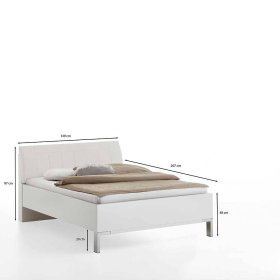 Doppelbett Bean in modernem Design in Weiß – Ansicht 7