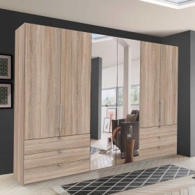 XXL Schlafzimmerkleiderschrank Gehvonda in Eiche Sägerau mit Spiegeltür – Ansicht 3