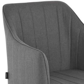 Esszimmerarmlehnstuhl Halkano in Anthrazit mit Gestell aus Metall (2er Set) – Ansicht 5