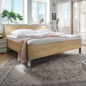 Komplettschlafzimmer Cnutria in Beige und Eiche Bianco (vierteilig) – Ansicht 3
