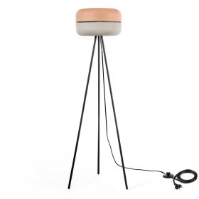 Metall Stehlampe Emricanno in Rosa und Grau im Skandi Design – Ansicht 2