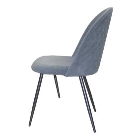 Stühle Esszimmer Polaris in Grau und Schwarz mit 48 cm Sitzhöhe (4er Set) – Ansicht 1