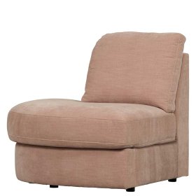 Modulsofa Abschluss Element links Oktamian aus Webstoff in Rosa – Ansicht 2