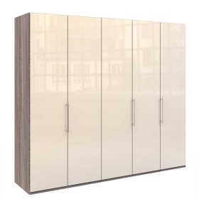 Großer Schlafzimmerkleiderschrank Pravoria 3 türig glasbeschichtet – Ansicht 1
