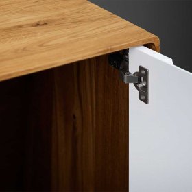 Design Lowboard Triancova in Weiß und Wildeiche 220 cm breit – Ansicht 8