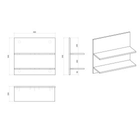 Landhausstil Doppel Bett Dionada 180x200 cm mit Kommoden & Paneel (dreiteilig) – Ansicht 14