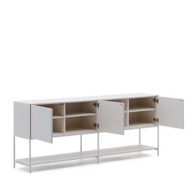 Esszimmersideboard Miobelda in Weiß mit Drehtüren und Ablage – Ansicht 3