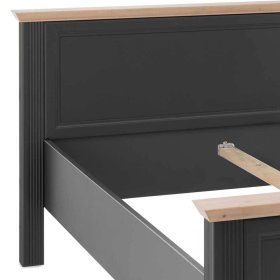 Franzoesisches Bett Trujano in Dunkelgrau im Landhausstil – Ansicht 5
