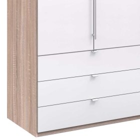 Kleiderschrank Jugendzimmer Andryas in Weiß und Eiche Sägerau 2 türig – Ansicht 4