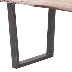 Massivholztisch Marcetta mit natürlicher Baumkante im Industry und Loft Stil – Ansicht 5