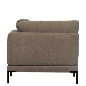 Eckelement Modul Sofa Udjaca in Taupe mit Vierfußgestell aus Metall – Ansicht 6
