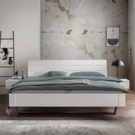 Bettgestell Crostina in Weiß in modernem Design – Ansicht 2