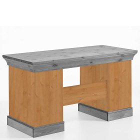Büroschreibtisch Viaduca in Grau Kiefer teilmassiv im Landhaus Design – Ansicht 4