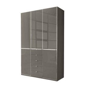 Moderner Schlafzimmerschrank Boplaroma - fünf Schubladen Front glasbeschichtet – Ansicht 1