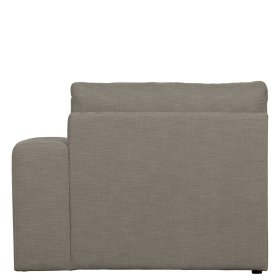 Sofa Element mit Armlehne rechts Fredoco in Grau aus Webstoff – Ansicht 7